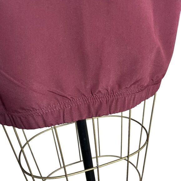 The Paragon Woman's Windbreaker Jacket Size S Maroon Zip Front Embroidered - Picture 9 of 13